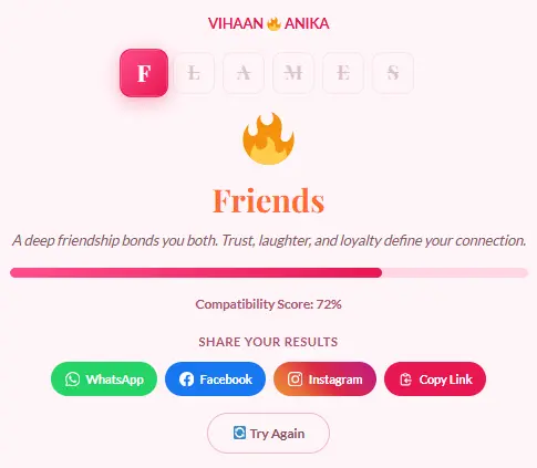 flames calculator true​